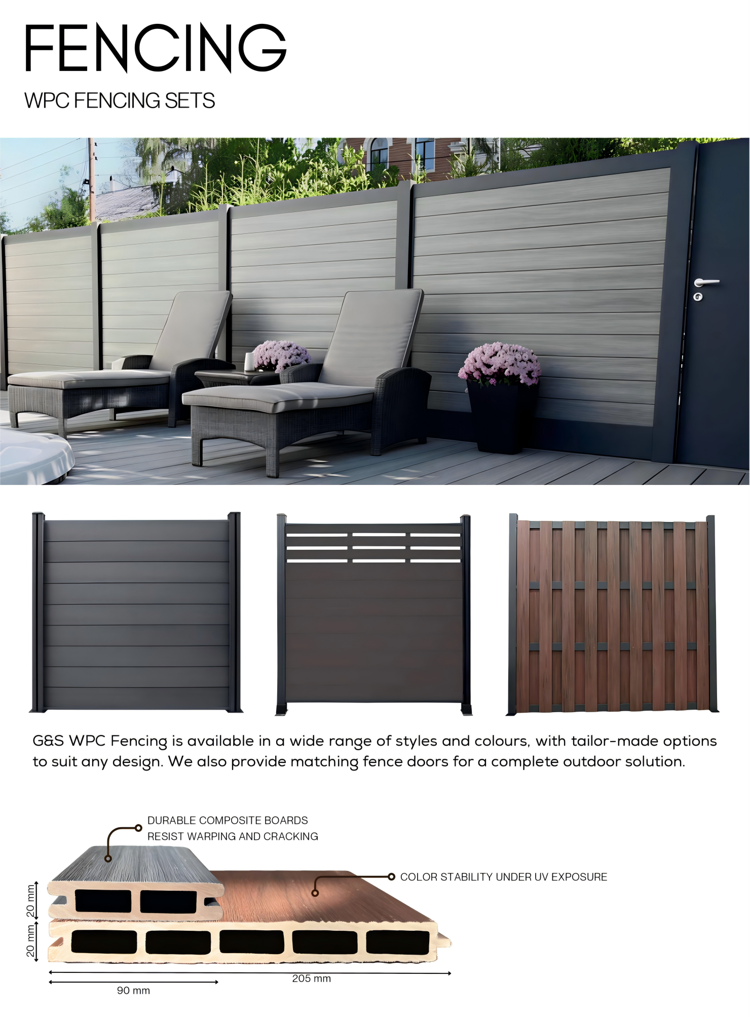wpc privacy fencing system strength and modern design